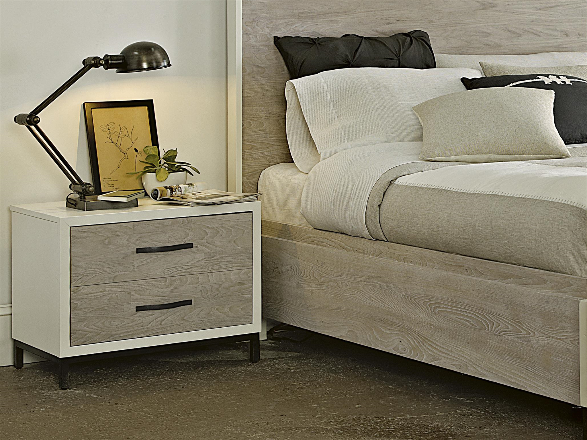 Parchment nightstand deals