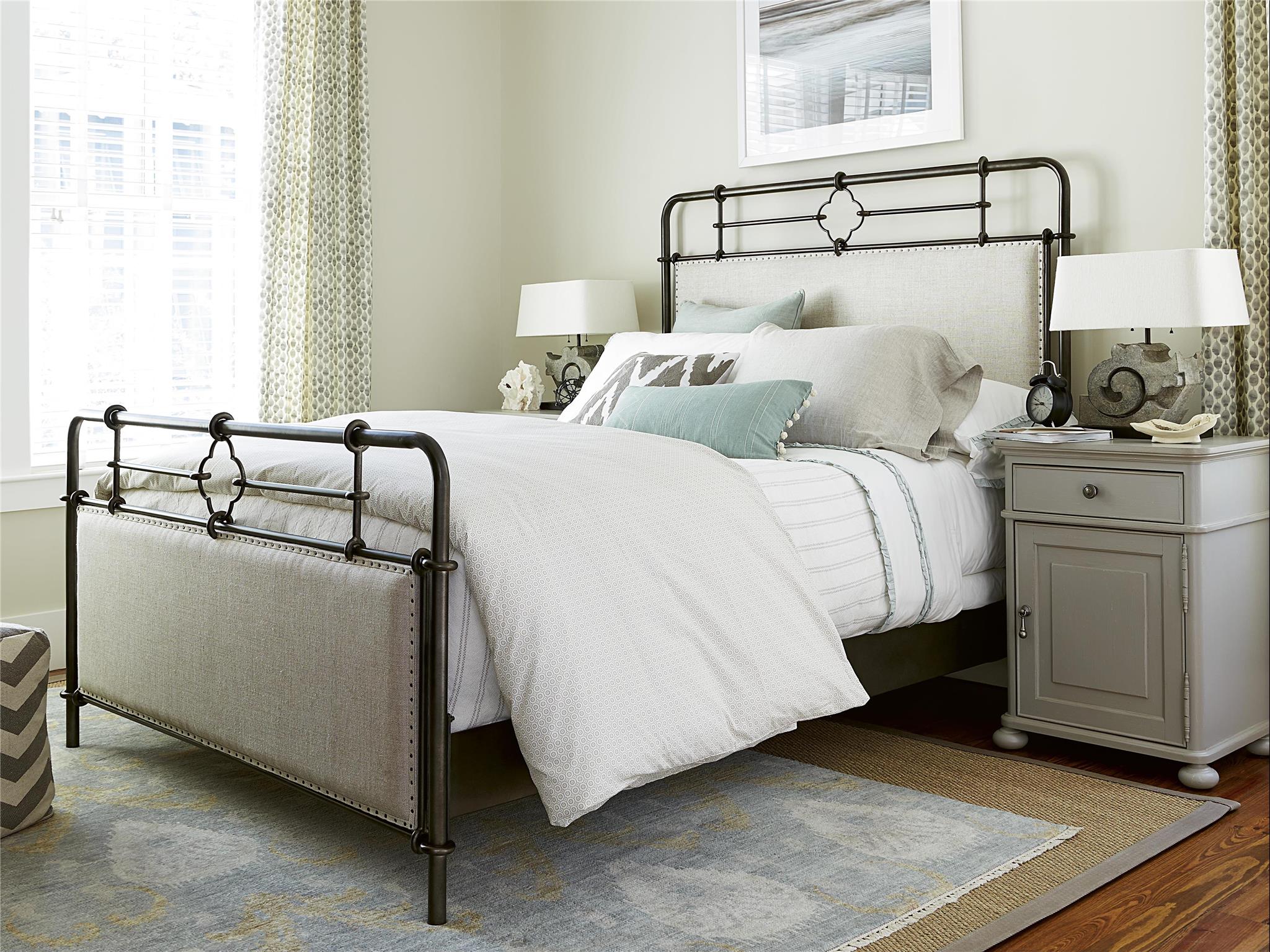 Upholstered Metal Queen Bed
