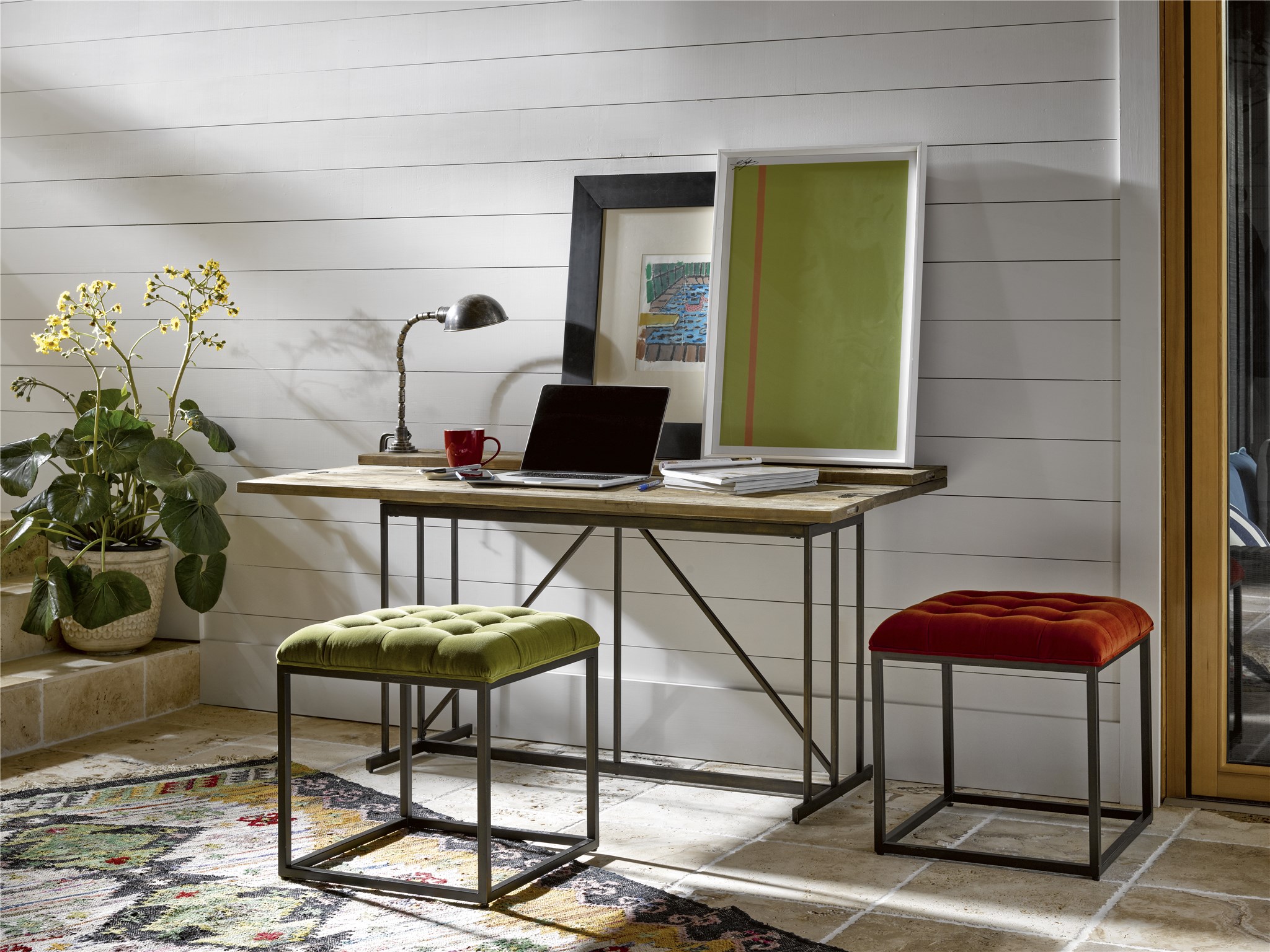 Curated Bennett Ottoman Merlot Universal Furniture