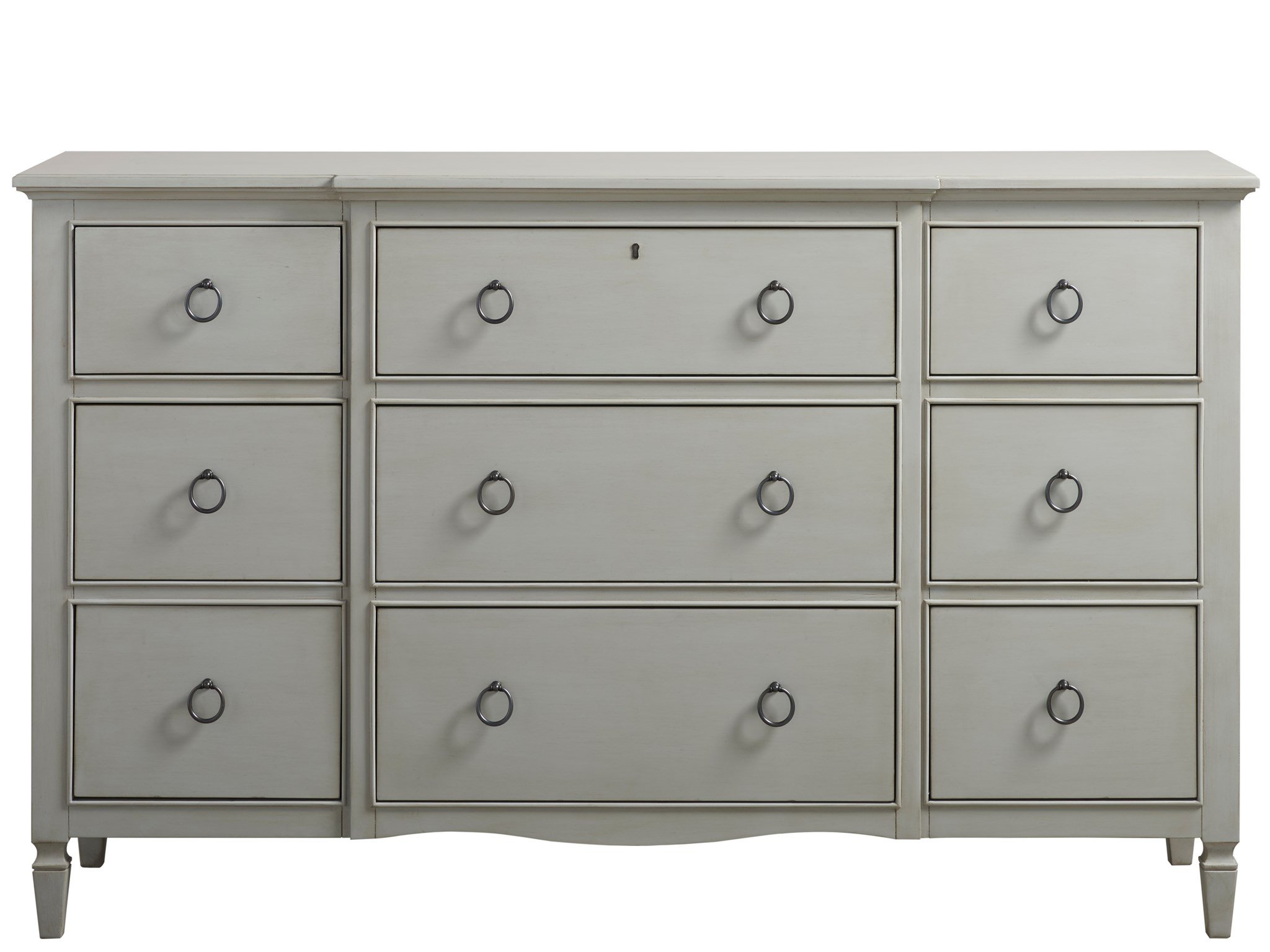 French Gray Nine Drawer Dresser, Universal Furniture Lyndhurst Dressers