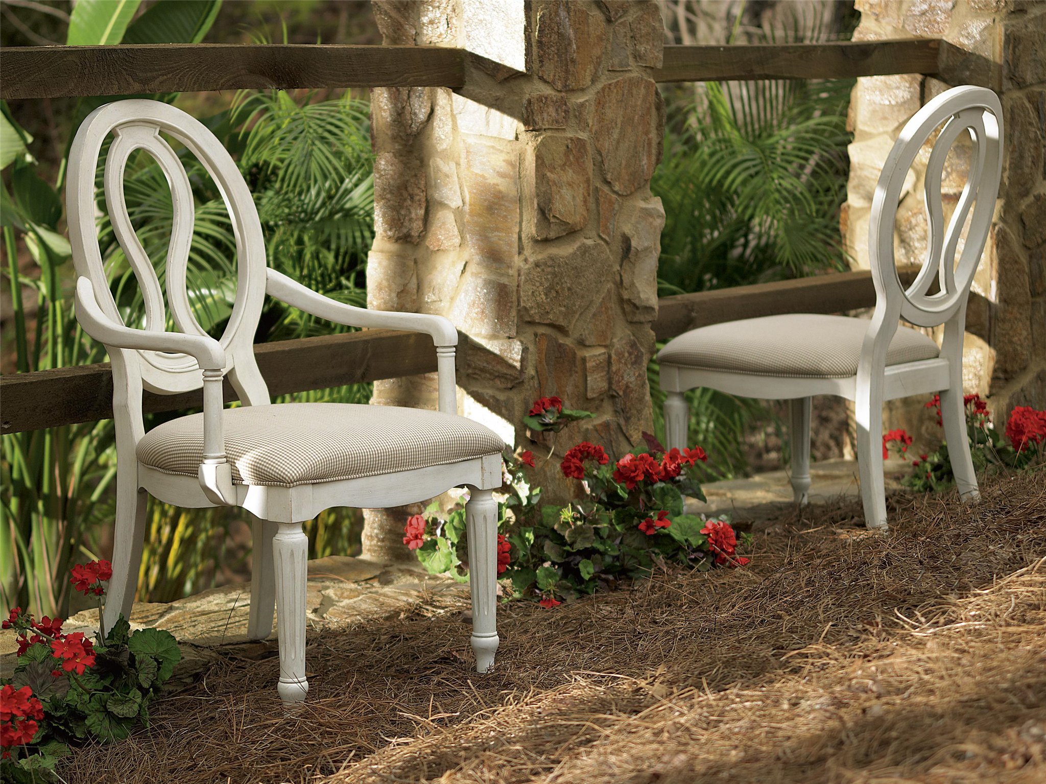 Pierced Back Arm Chair 