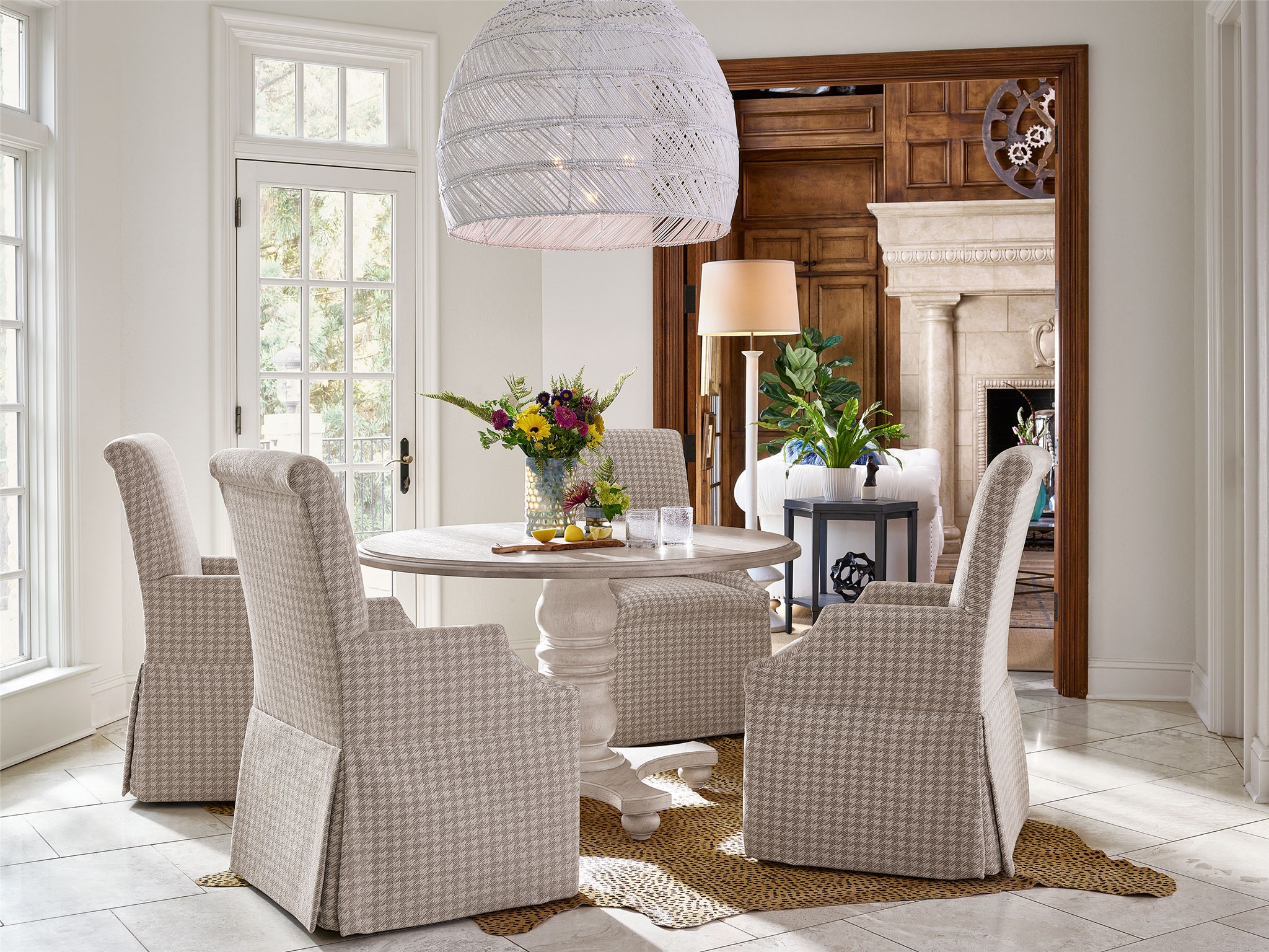 Ballard round dining table discount