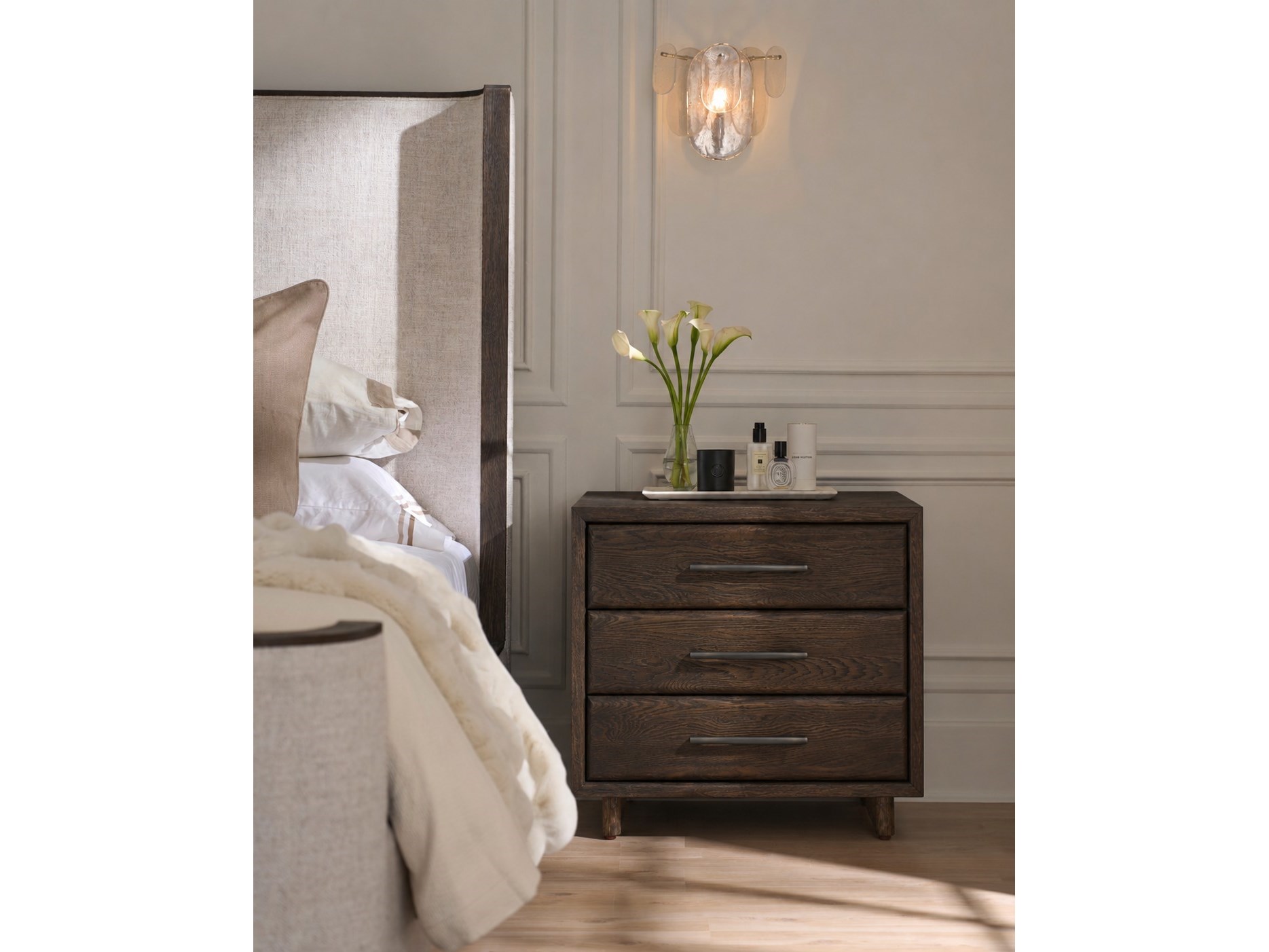 Modern Sable Three Drawer Nightstand | Universal Furniture