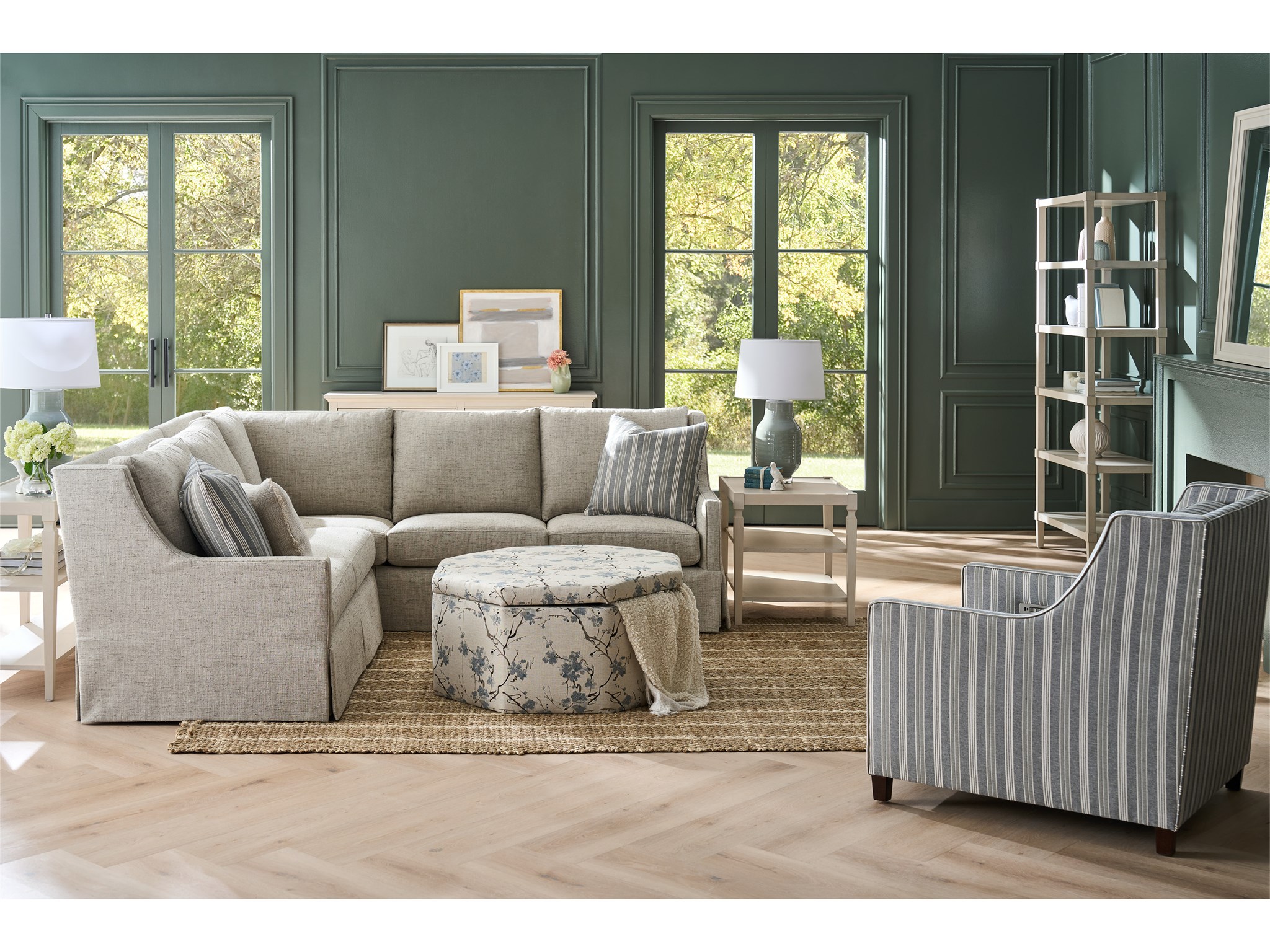 Hudson Skirted Sectional -Special Order Slide 1