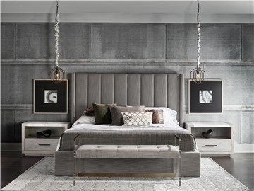 Thumbnail Upholstered Shelter Queen Bed