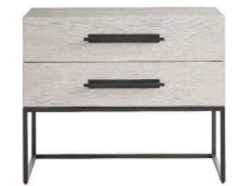 Thumbnail River Rock Metal Base Nightstand