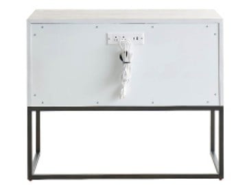 Thumbnail River Rock Metal Base Nightstand